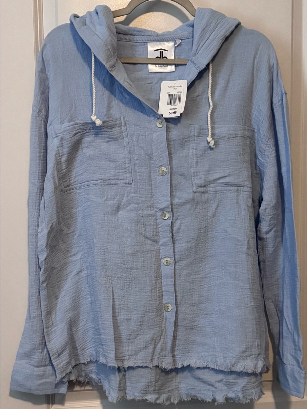 Light Blue Hooded Button-Up Shirt & Pants by Jolt